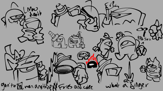 AMOGUS doodles