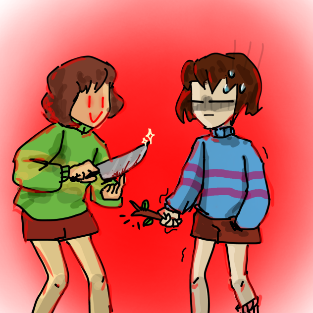 Frisk and chara